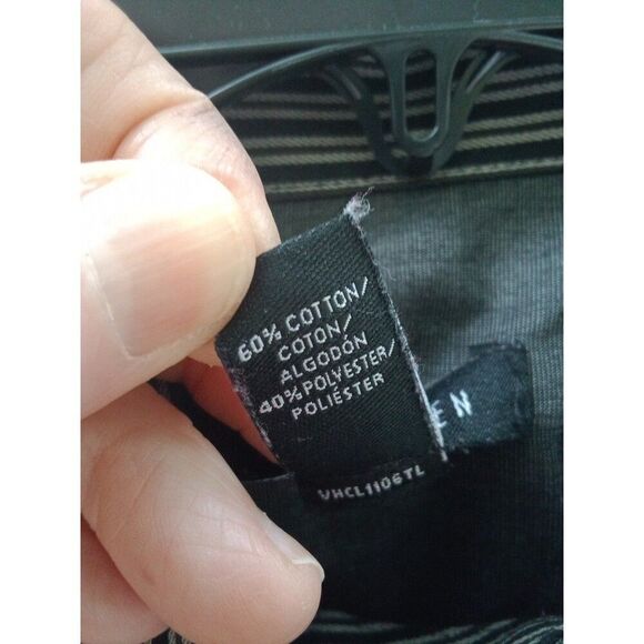 Van Heusen long sleeve dress shirt men's S/P 14-14 1/2 gray & blue striped - Picture 4 of 5